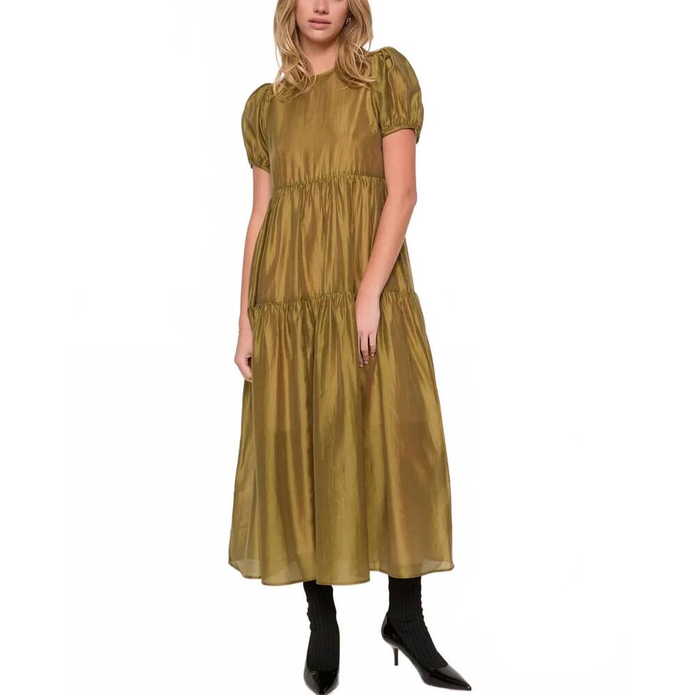 NEW DRA LOS ANGELES aria maxi dress in chartreuse - Picture 3 of 3